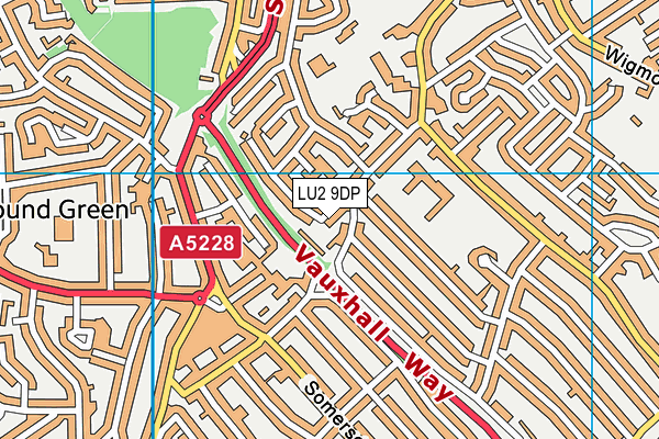 LU2 9DP map - OS VectorMap District (Ordnance Survey)