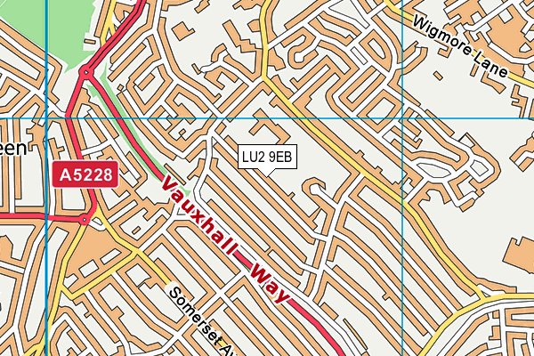 LU2 9EB map - OS VectorMap District (Ordnance Survey)