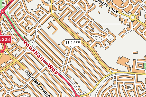 LU2 9EE map - OS VectorMap District (Ordnance Survey)
