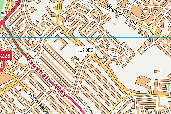 LU2 9EG map - OS VectorMap District (Ordnance Survey)