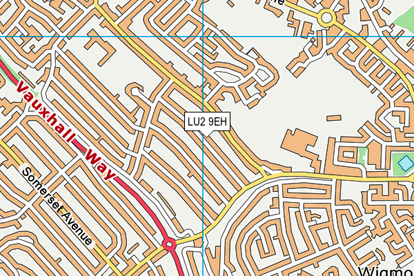 LU2 9EH map - OS VectorMap District (Ordnance Survey)