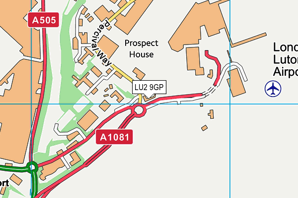 LU2 9GP map - OS VectorMap District (Ordnance Survey)