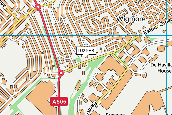 LU2 9HB map - OS VectorMap District (Ordnance Survey)