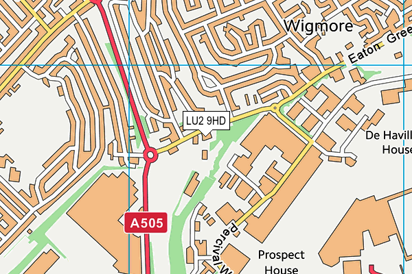 LU2 9HD map - OS VectorMap District (Ordnance Survey)