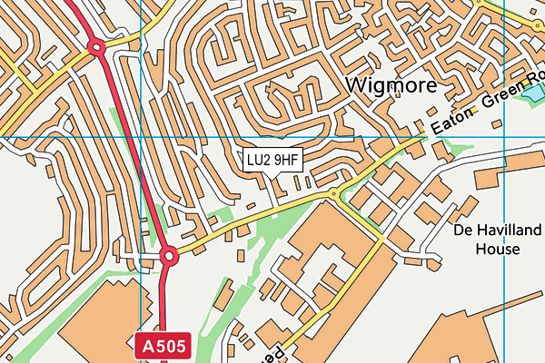 LU2 9HF map - OS VectorMap District (Ordnance Survey)