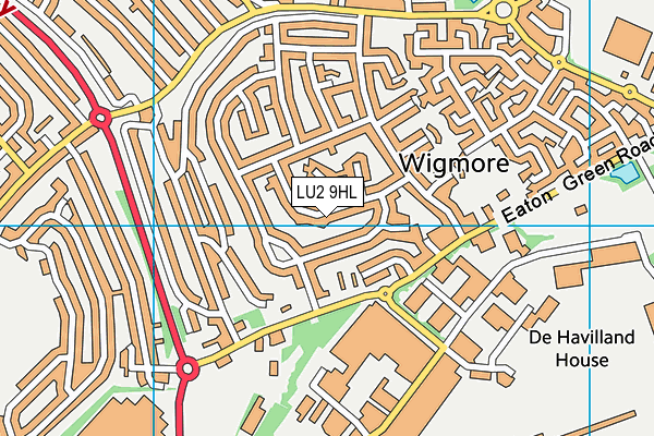 LU2 9HL map - OS VectorMap District (Ordnance Survey)