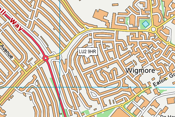 LU2 9HR map - OS VectorMap District (Ordnance Survey)