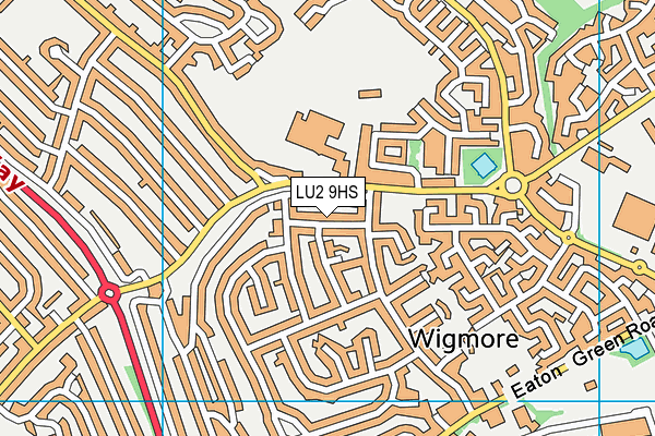 LU2 9HS map - OS VectorMap District (Ordnance Survey)