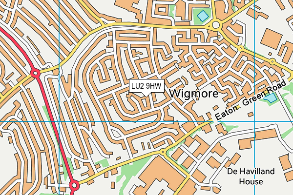 LU2 9HW map - OS VectorMap District (Ordnance Survey)
