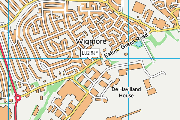 LU2 9JF map - OS VectorMap District (Ordnance Survey)