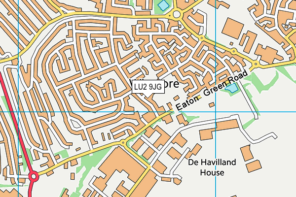 LU2 9JG map - OS VectorMap District (Ordnance Survey)