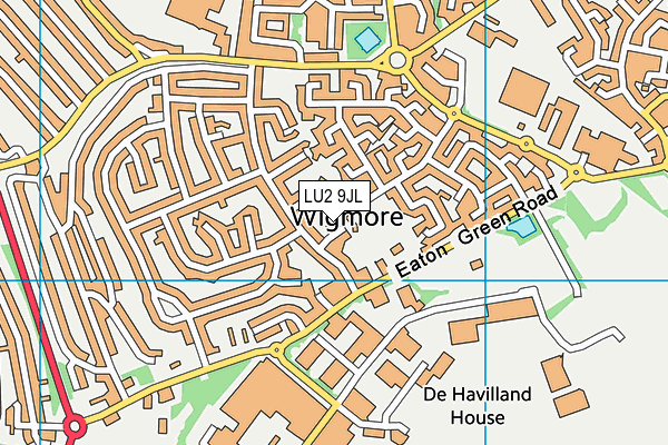 LU2 9JL map - OS VectorMap District (Ordnance Survey)
