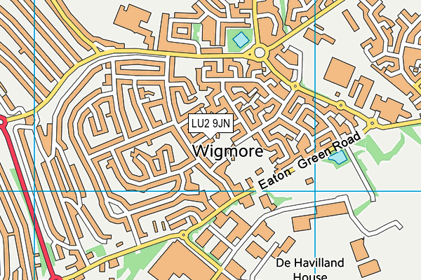 LU2 9JN map - OS VectorMap District (Ordnance Survey)