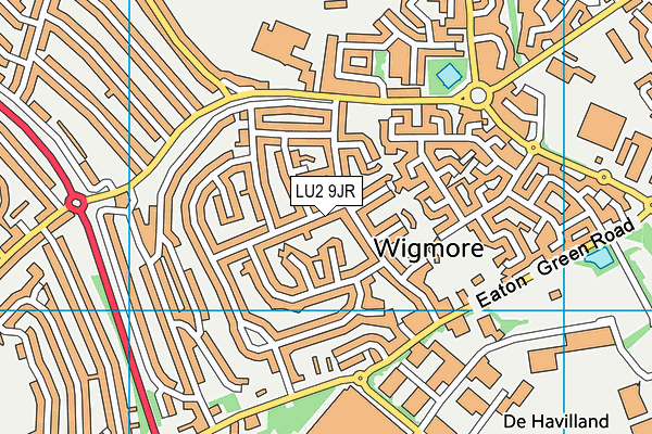 LU2 9JR map - OS VectorMap District (Ordnance Survey)