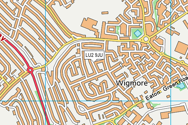 LU2 9JU map - OS VectorMap District (Ordnance Survey)