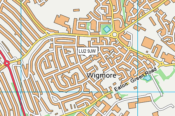 LU2 9JW map - OS VectorMap District (Ordnance Survey)