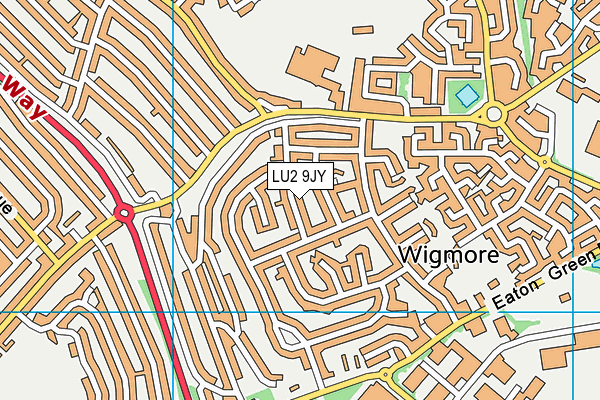 LU2 9JY map - OS VectorMap District (Ordnance Survey)