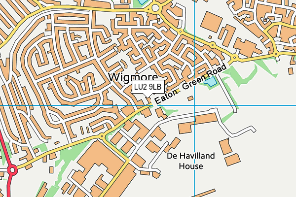 LU2 9LB map - OS VectorMap District (Ordnance Survey)