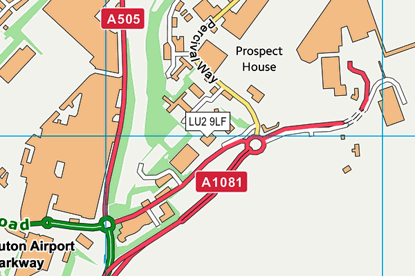 LU2 9LF map - OS VectorMap District (Ordnance Survey)