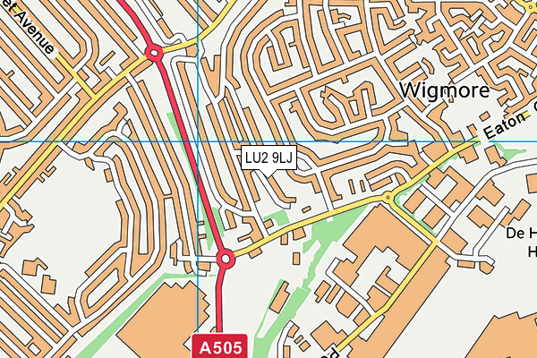 LU2 9LJ map - OS VectorMap District (Ordnance Survey)