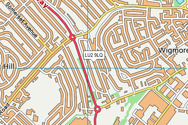 LU2 9LQ map - OS VectorMap District (Ordnance Survey)