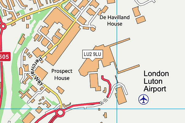 LU2 9LU map - OS VectorMap District (Ordnance Survey)