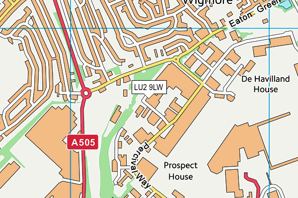 LU2 9LW map - OS VectorMap District (Ordnance Survey)