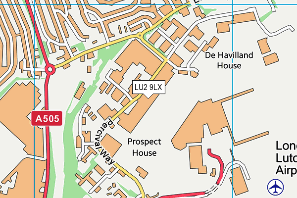 LU2 9LX map - OS VectorMap District (Ordnance Survey)