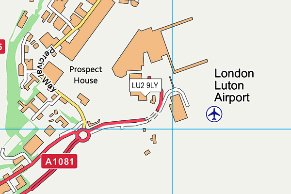 LU2 9LY map - OS VectorMap District (Ordnance Survey)