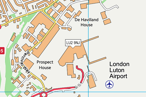 LU2 9NJ map - OS VectorMap District (Ordnance Survey)
