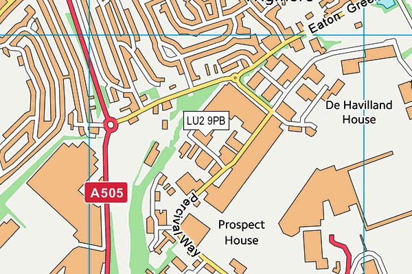 LU2 9PB map - OS VectorMap District (Ordnance Survey)