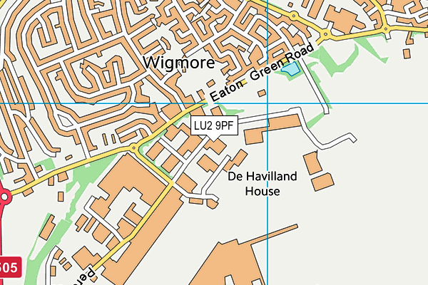 LU2 9PF map - OS VectorMap District (Ordnance Survey)