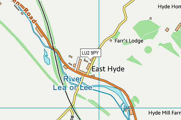 LU2 9PY map - OS VectorMap District (Ordnance Survey)