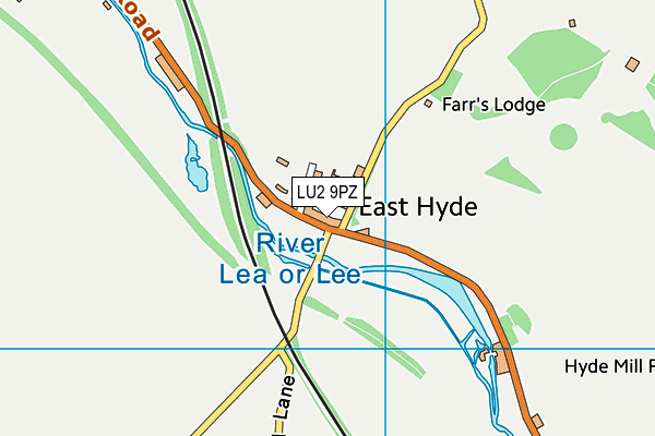 LU2 9PZ map - OS VectorMap District (Ordnance Survey)