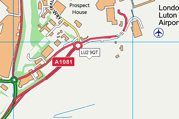 LU2 9QT map - OS VectorMap District (Ordnance Survey)