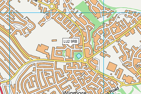LU2 9RB map - OS VectorMap District (Ordnance Survey)