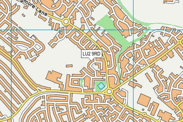 LU2 9RD map - OS VectorMap District (Ordnance Survey)