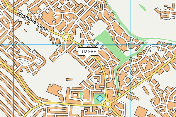 LU2 9RH map - OS VectorMap District (Ordnance Survey)