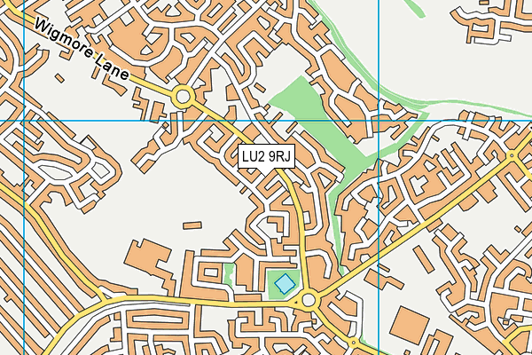 LU2 9RJ map - OS VectorMap District (Ordnance Survey)