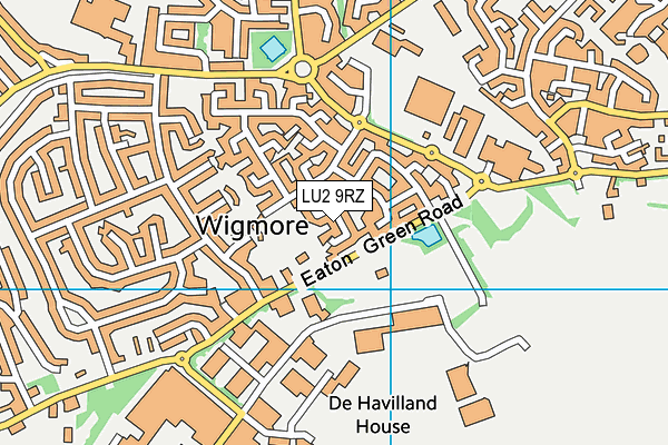 LU2 9RZ map - OS VectorMap District (Ordnance Survey)