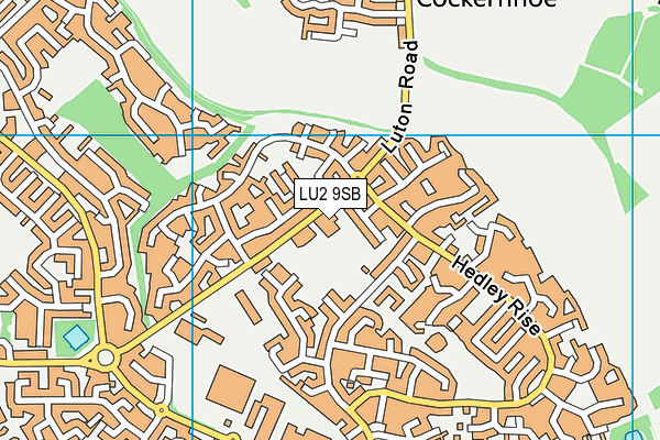 LU2 9SB map - OS VectorMap District (Ordnance Survey)