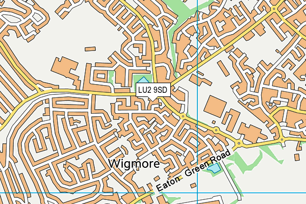 LU2 9SD map - OS VectorMap District (Ordnance Survey)