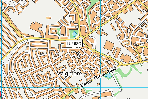 LU2 9SG map - OS VectorMap District (Ordnance Survey)