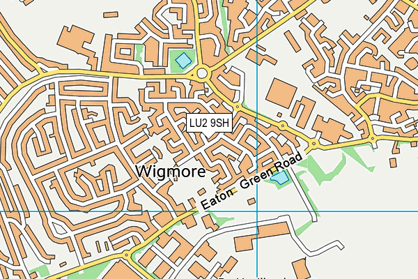 Raynham Way Recreation Ground map (LU2 9sh) - OS VectorMap District (Ordnance Survey)