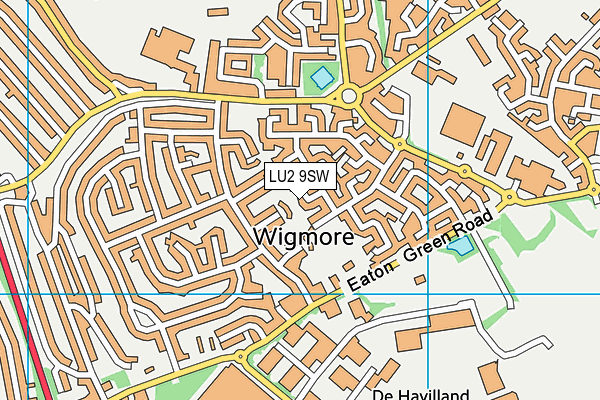 LU2 9SW map - OS VectorMap District (Ordnance Survey)