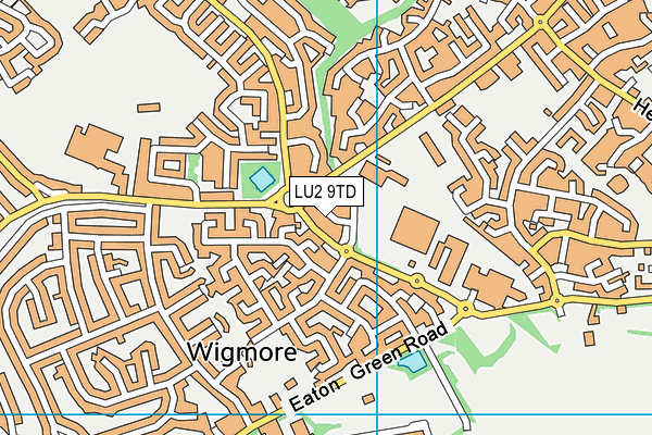 LU2 9TD map - OS VectorMap District (Ordnance Survey)