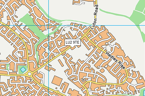 LU2 9TE map - OS VectorMap District (Ordnance Survey)