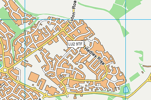 LU2 9TF map - OS VectorMap District (Ordnance Survey)