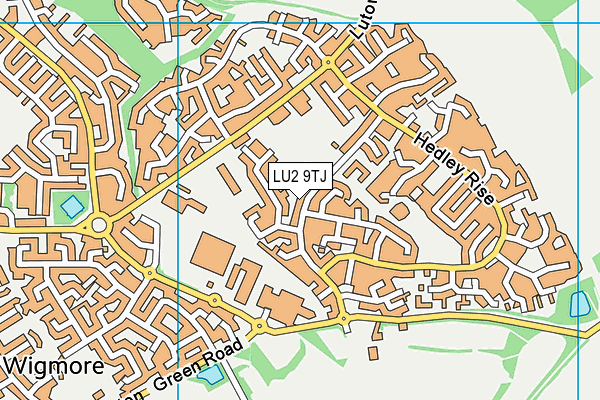 LU2 9TJ map - OS VectorMap District (Ordnance Survey)