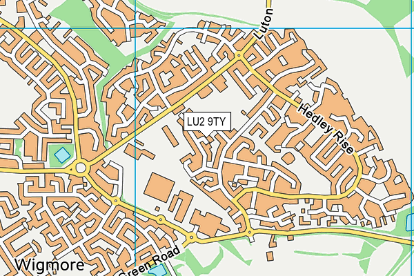 LU2 9TY map - OS VectorMap District (Ordnance Survey)